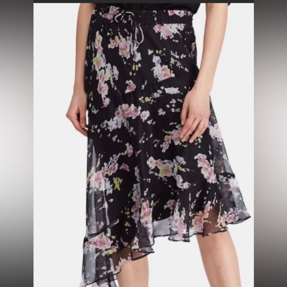 Floral Skirt Ralph Lauren Big boy floral skirt asymmetric chiffon skirt pull on